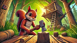 Craft Explore amp Build The ULTIMATE Treehouse as a Squirrel [upl. by Jamila529]