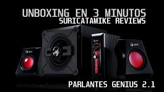 PARLANTES GAMING GENIUS GX SWG21 1250  UNBOXING EN 3 MINUTOS [upl. by Jarrad]