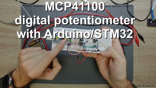 MCP41100 digital potentiometer with ArduinoSTM32 [upl. by Ahseinat]