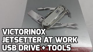 Victorinox Jetsetter Work Flash DriveSwiss Army quotKnifequot Unboxing and Review [upl. by Curley]