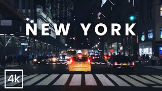 New York City  4K Lofi  Neon Drive at Night [upl. by Wagstaff175]