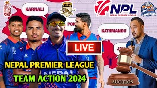 Nepal Premier League  NPL Team Auction Live  NPL AUCTION 2024  CF SPORTS NEPAL [upl. by Diarmit608]