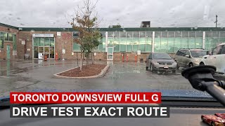 TORONTO DOWNSVIEW G Road Test Drive Centre  EXACT ROUTE [upl. by Naryk]