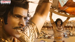 Abhimanyu Nikhil Kumar War Scene  Kurukshetra 2021 Hindi Dubbed Movie Darshan Sonu Sood [upl. by Bloxberg]