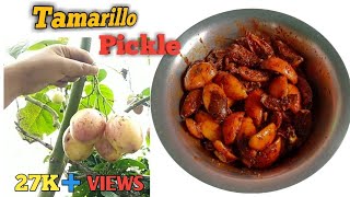 How to make Tamarillo pickle recipe🍅 Rukh Tamatar Ko achar  Nepali Style  Bhawana Vlog [upl. by Airdnek]