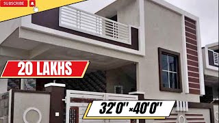 320quot×400quot West Facing 2 Bhk House Plan  142 SqYds House Design  1280 Home Design [upl. by Ijneb]