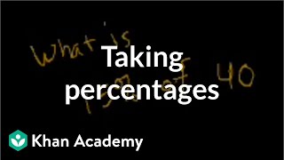 Taking percentages  Linear equations  Algebra I  Khan Academy [upl. by Loree]