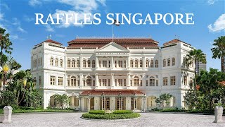 Raffles Singapore 5 Star Luxury Heritage Hotel Lunch at Tiffin Room amp drinks at Long Bar [upl. by Drarehs]