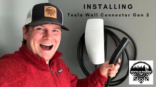 Installing Tesla Wall Connector Gen 3 Charger [upl. by Ahsikel624]