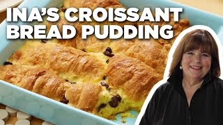 Ina Gartens Croissant Bread Pudding  Barefoot Contessa  Food Network [upl. by Terle770]