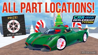 ALL Part Locations To Get The New Xmas Rims in Car Dealership Tycoon🎄 [upl. by Lraep]