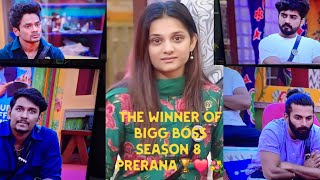 BIGG BOSS 8 TELUGU WINNER  PRERANA 💐💐💐💐 [upl. by Ycnay880]