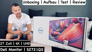 Dell 27 Zoll 4K UHD Monitor S2721QS  Unboxing  Aufbau  Test  Review [upl. by Buxton]