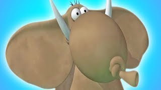 Giant Elephant Sneeze  Wild Animals Funny Cartoons for Kids by Gazoon [upl. by Dayle505]