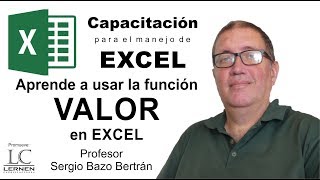 Aprende a usar la función VALOR en EXCEL [upl. by Yolanda]