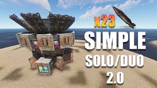 Simple Rust Base Design 2022  SoloDuo Bunker Base 20 Works on Console [upl. by Anoo]