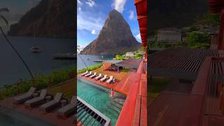 Most amazing resort in ST LUCIA 😮😱🫢😳🤩🙌🏻 shorts travel fyp [upl. by Schuh]