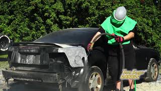 Mustang Surface Prep Dustless Blasting on Two Guys Garage [upl. by Paulita]