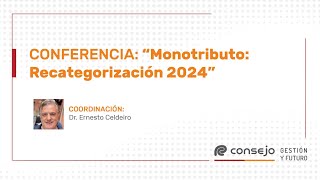 Ref 2601LV Monotributo Recategorización 2024 [upl. by Gefell]