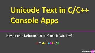 How to print Unicode text on console window using CC [upl. by Atelra6]