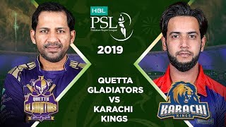 Match 15 Full Match Highlights Quetta Gladiators vs Karachi Kings  HBL PSL 4  HBL PSL 2019 [upl. by Mal]