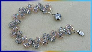 Diagonal Right Angle Weave Bracelet Tutorial [upl. by Zippel]