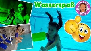 WASSERSPAß IM SCHWIMMBAD UND KINDERSAUNA  CuteBabyMiley [upl. by Anay]