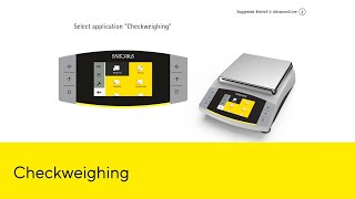 Entris® II Advanced Line Lab Balance Checkweighing [upl. by Jesher]