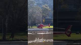 Melbourne City Heli Port on Yarra River near Crown Casino Heli Tours operated by Microflite [upl. by Eeltrebor733]