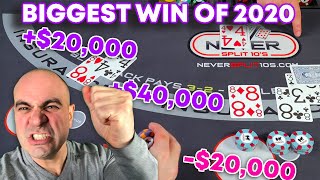 Biggest Blackjack Win of 2020 [upl. by Martineau264]