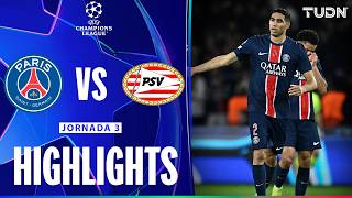 HIGHLIGHTS  PSG vs PSV Eindhoven  UEFA Champions League 2425  TUDN [upl. by Womack89]