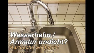 Wasserhahn  Armatur undicht Einfach Anleitung zum KartuschenWechsel [upl. by Hsiekal611]