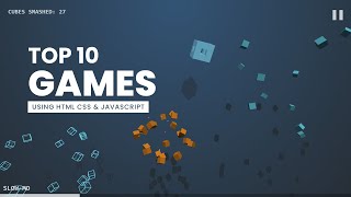 Top 10 Games using Html CSS and Javascript from Codepen [upl. by Neesay470]