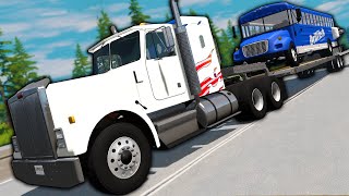 Running From the Police with this NEW Lowboy Trailer Mod BeamNG Drive [upl. by Yemrej]