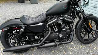 2019 HarleyDavidson Sportster Iron 883 Stock Exhaust [upl. by Neeruan]