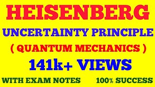 HEISENBERG UNCERTAINTY PRINCIPLE  QUANTUM MECHANICS  WITH EXAM NOTES [upl. by Thursby963]