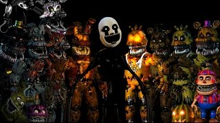 Five Nights At Freddys 4  Jumpscares Animatronics [upl. by Araed]