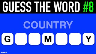 Guess the Word Game 8  General Knowledge Trivia Questions and Answers [upl. by Aldos977]