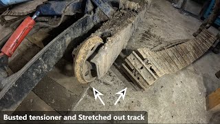 Fixing Mini Excavator Track amp Tensioner [upl. by Akcinahs34]