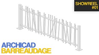 Présentation barreaudage paramétrique pour Archicad [upl. by Radbun]