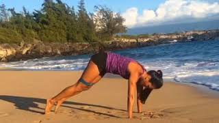 Easy Vacation Workout on the Beach Using a Resistance Band [upl. by Lais]