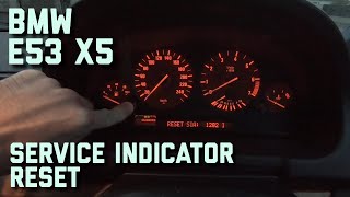 BMW E53 X5 Service Indicator Reset [upl. by Hcardahs]