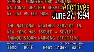 The Weather Channel Archives  June 27 1994  1pm  3pm [upl. by Noel]