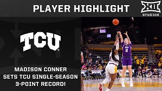 Madison Conner Sets TCU SingleSeason 3Point Record vs Arizona State [upl. by Toinette]