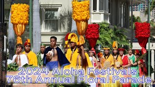 2024 Aloha Festivals  The 76th Floral Parade  Waikiki Oahu Hawaii  Photo Collection 4K [upl. by Ledeen74]