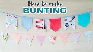 How to Make Bunting  Bunting Template in 3 Shapes  Triangle Swallowtail and Spearhead [upl. by Vullo916]