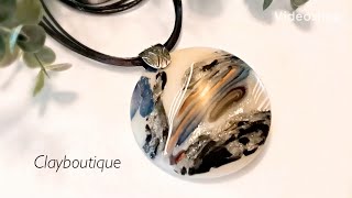 Polymer Clay Faux Dendritic Agate [upl. by Snow]