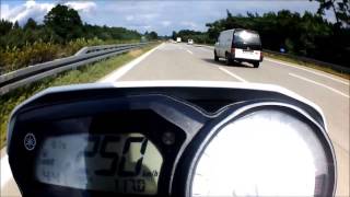 Yamaha FZ8 on german autobahn 156mph  252Kmh [upl. by Waine]