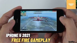 iPhone 5 Free Fire Gaming test Ultra 2021 [upl. by Eyks]