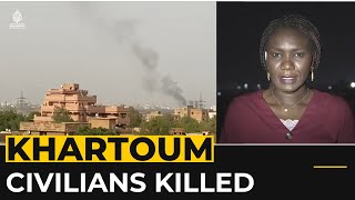 Civilians killed in Khartoum violence follows armys withdrawal from talks [upl. by Valentijn]